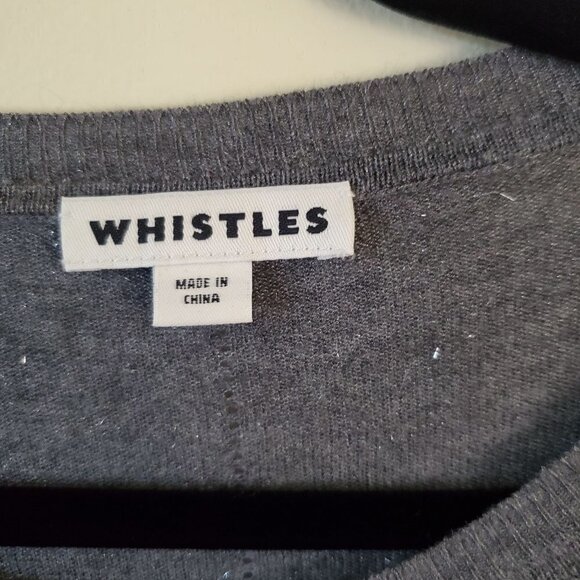 Whistles Sparkle Sweater Gray Subtle Sparkle Size 8 - Picture 6 of 10